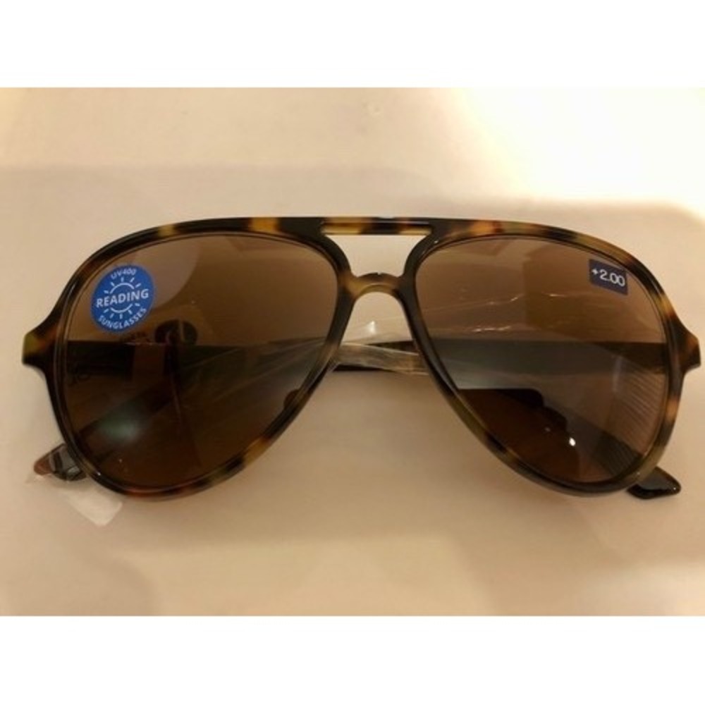 New Aviator Unisex Peepers Reading Sunglasses tortoise +2.00